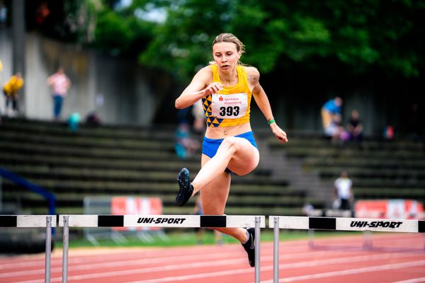 Bilyk Tetiana (UKR) über 400m Hürden am 03.06.2022 waehrend der Sparkassen Gala in Regensburg